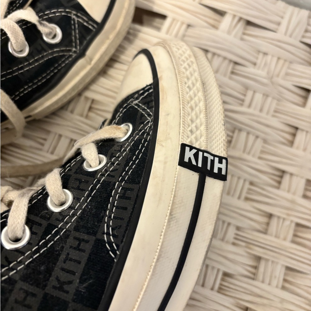 KITH x Converse Black Chuck Taylor High Top Sneakers - Ladies 8 - Picture 8 of 12
